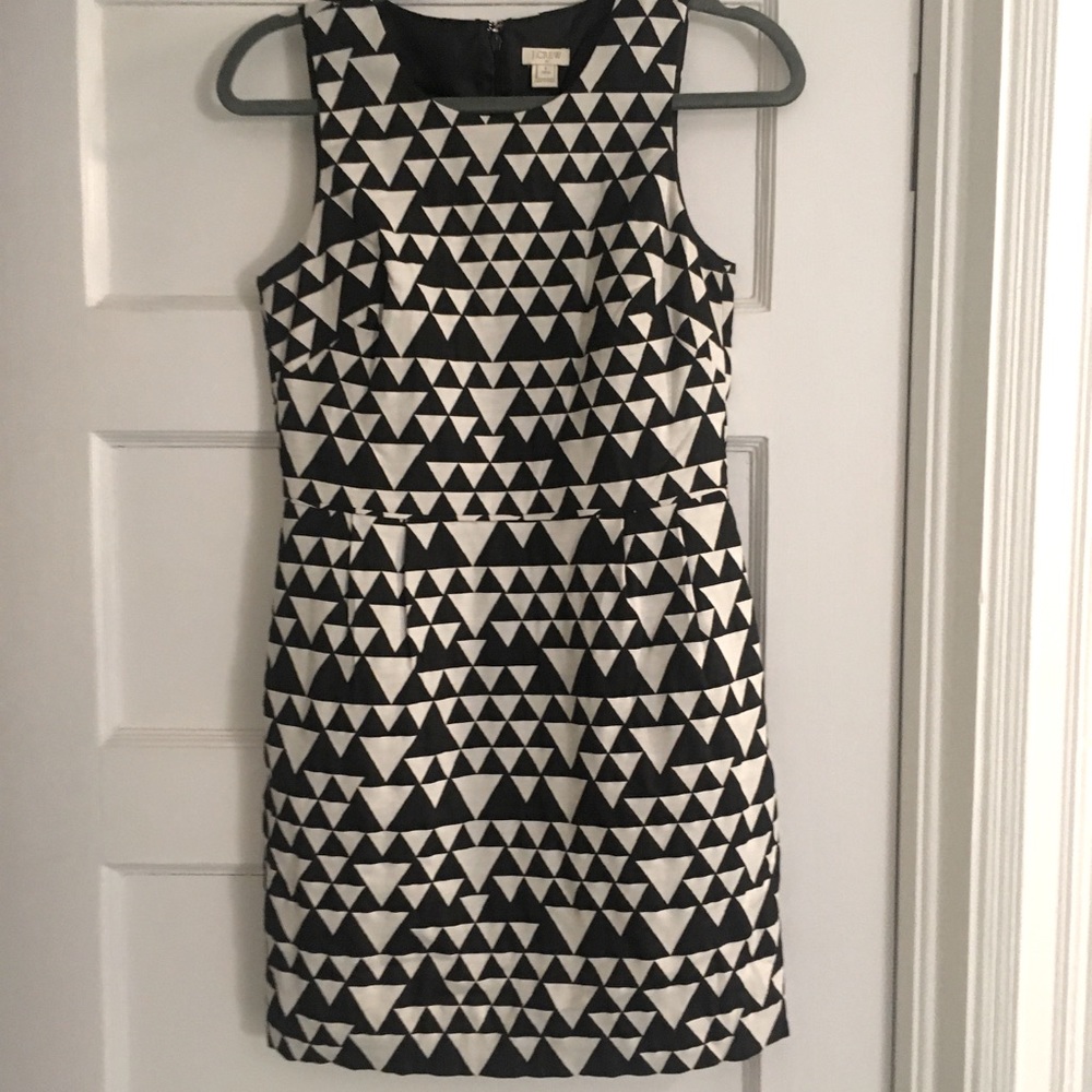 J. Crew Factory black and white dress
